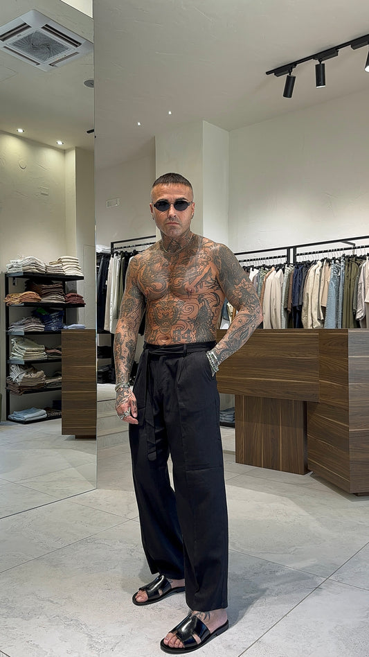 LINEN HOLLYWOOD PANTS