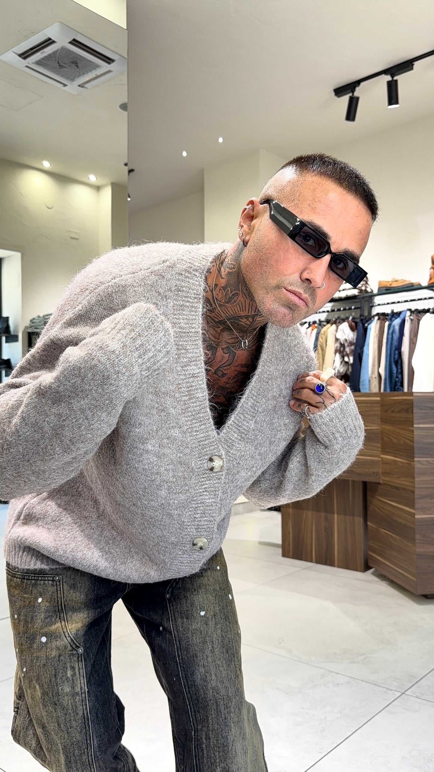 CARDIGAN TINTA UNITA PELO