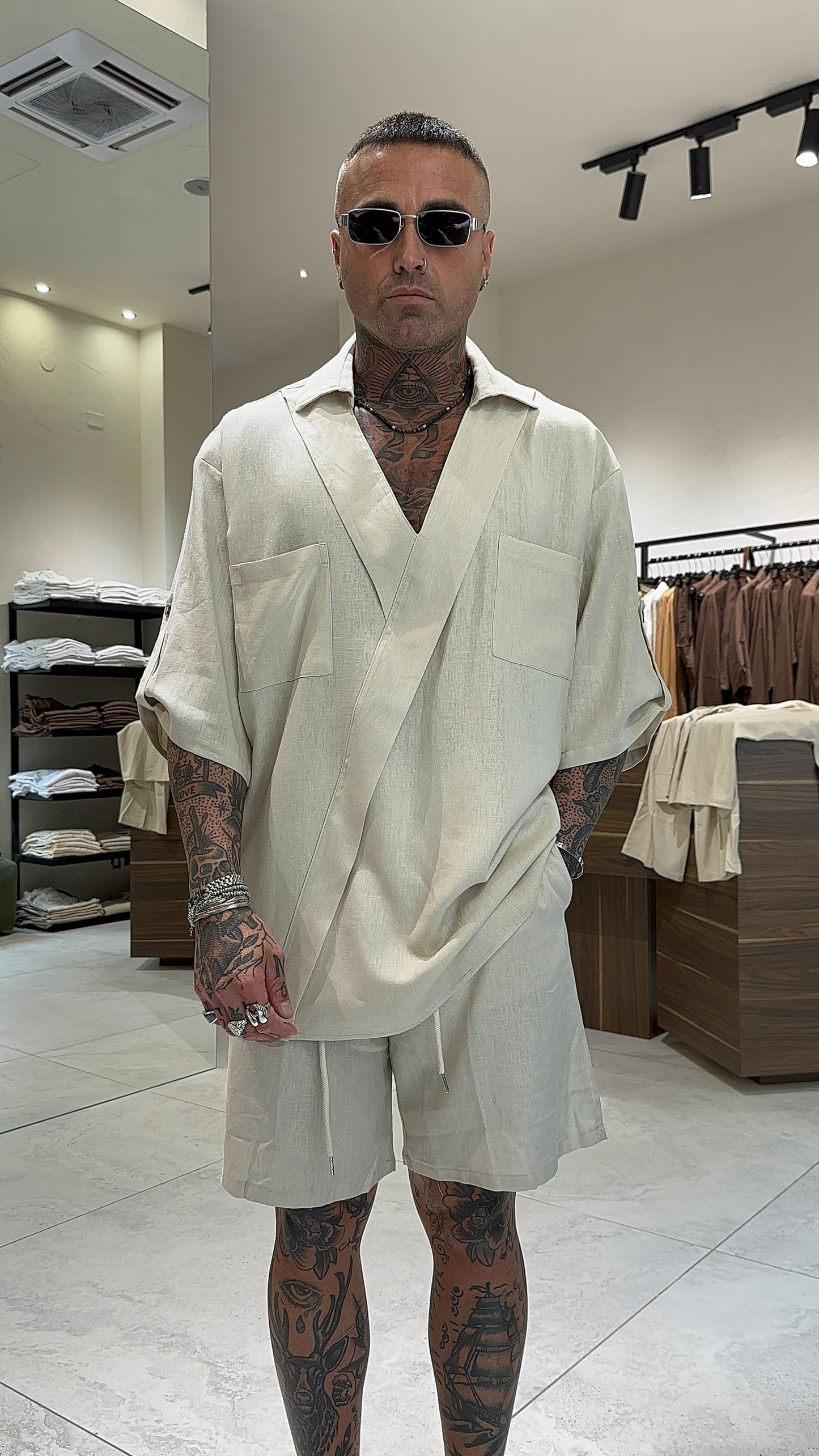 LINEN OVER SHIRT