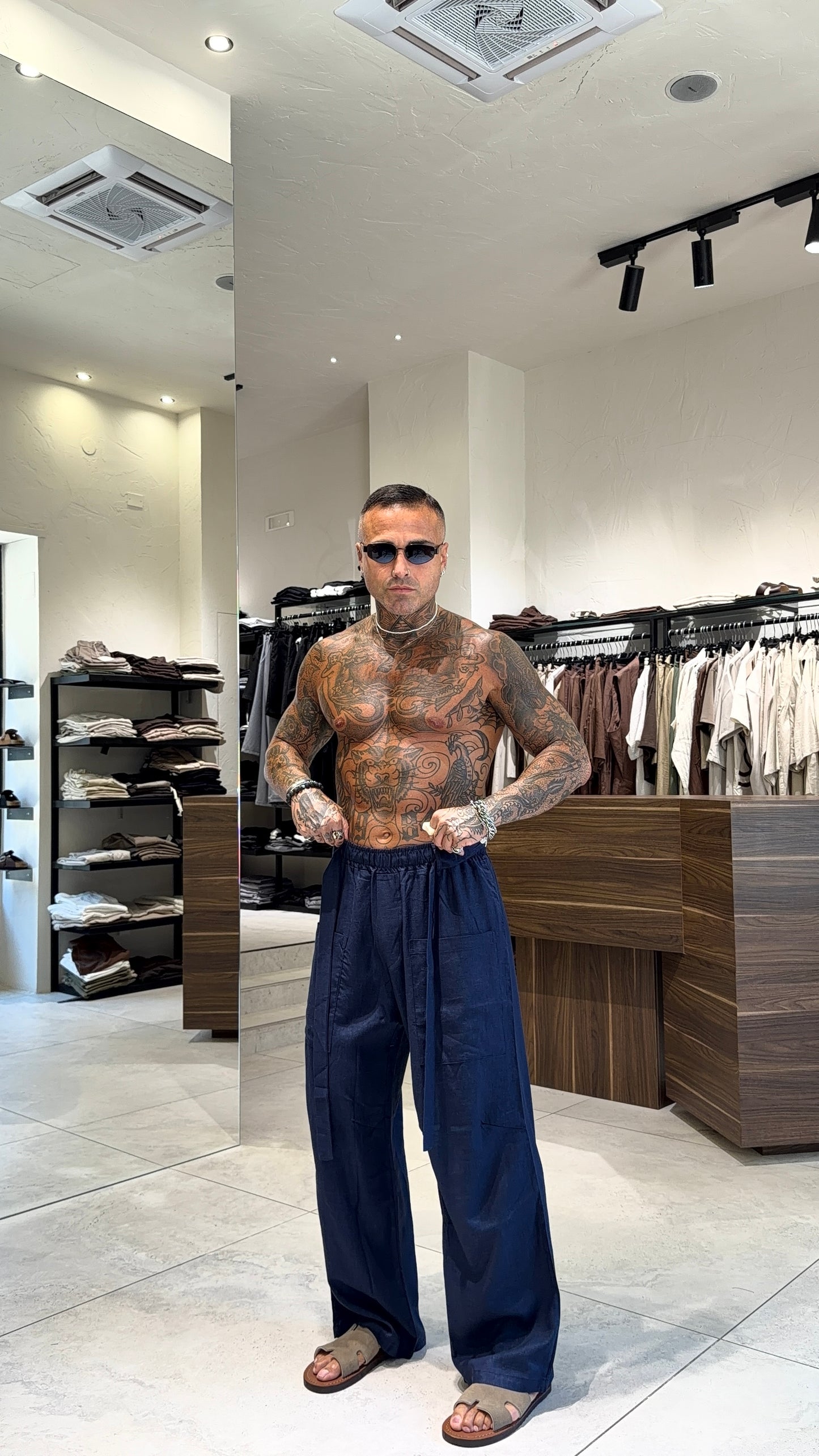 ETEREO LINEN PANTS