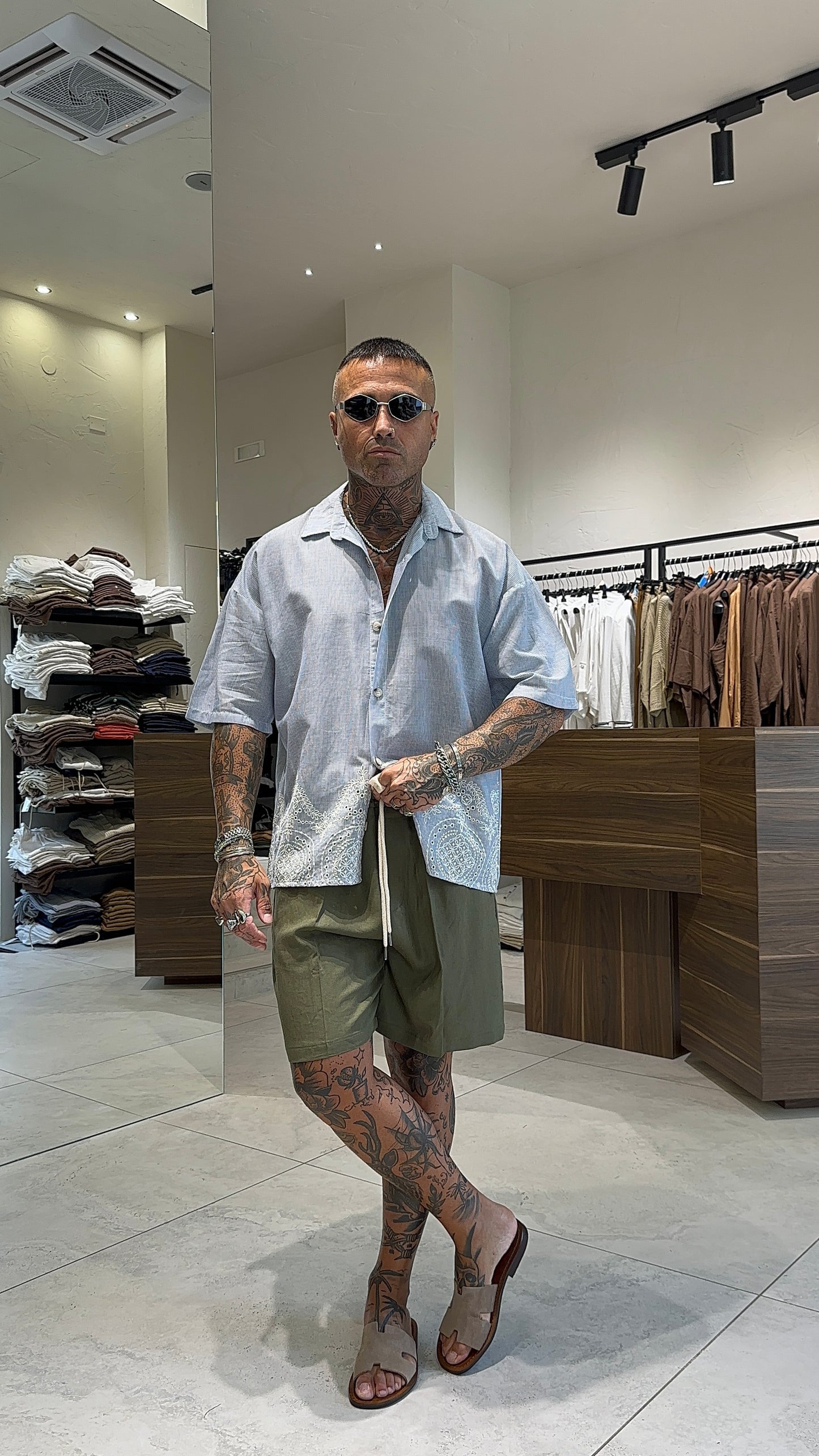 LINEN SHORTS LACCIO