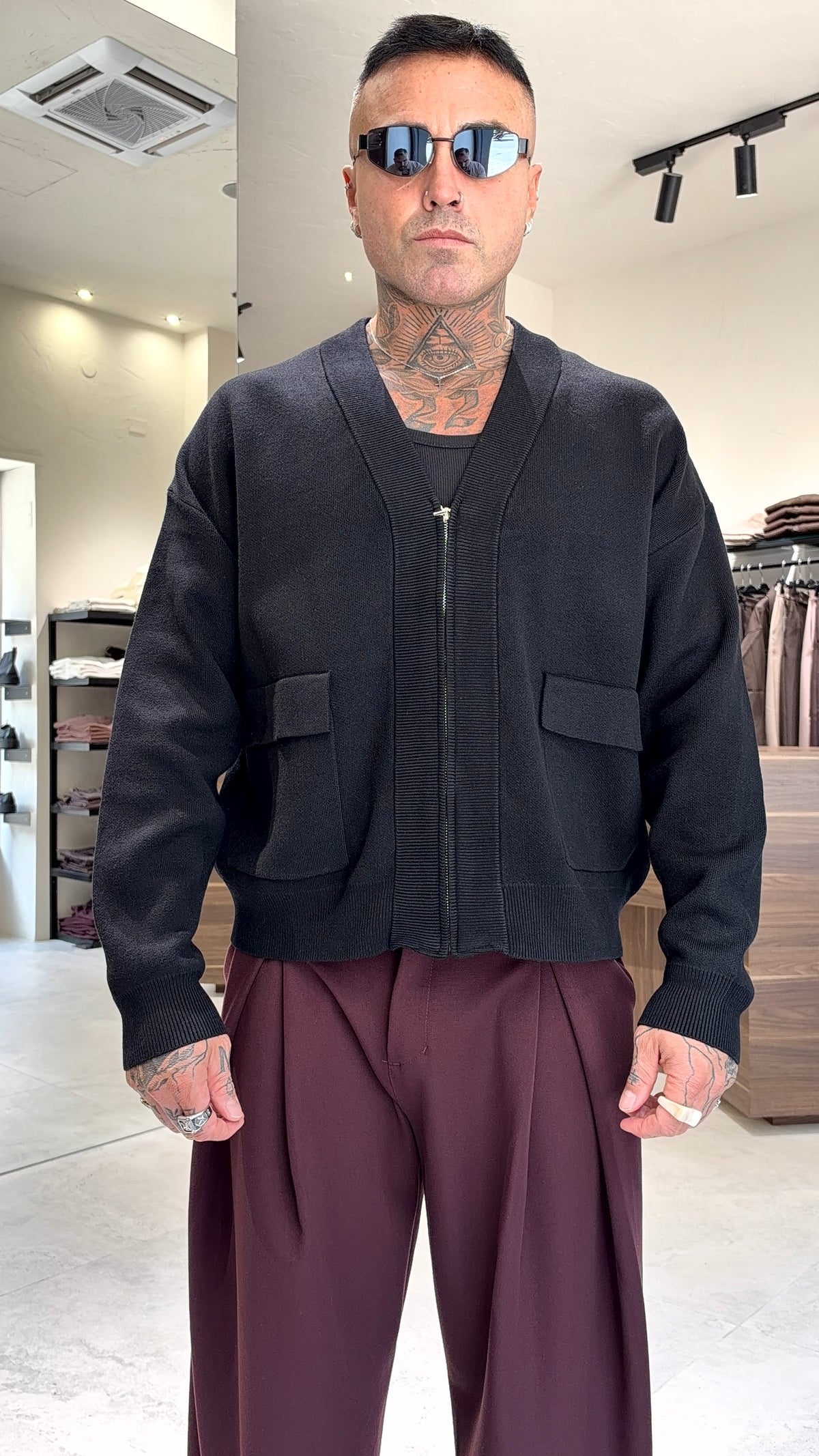 CARDIGAN CROP ZIP