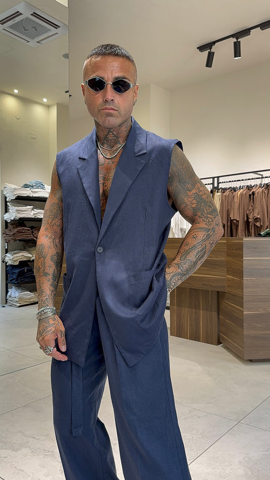 LINEN SMANICATO JACKET