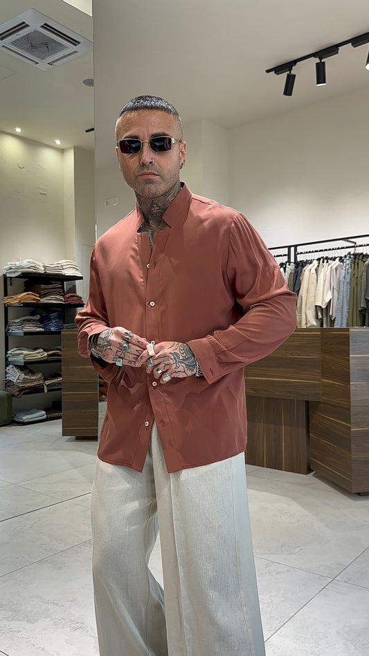 CAMICIA COLLO ASIMMETRICO