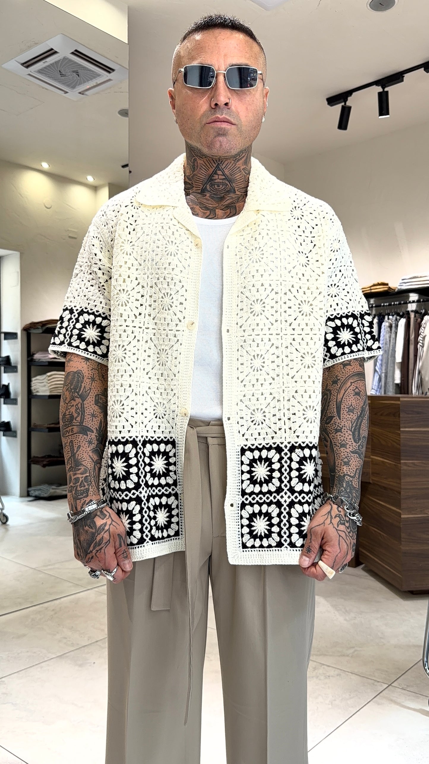 CAMICIA TRAFORATA FLOWER