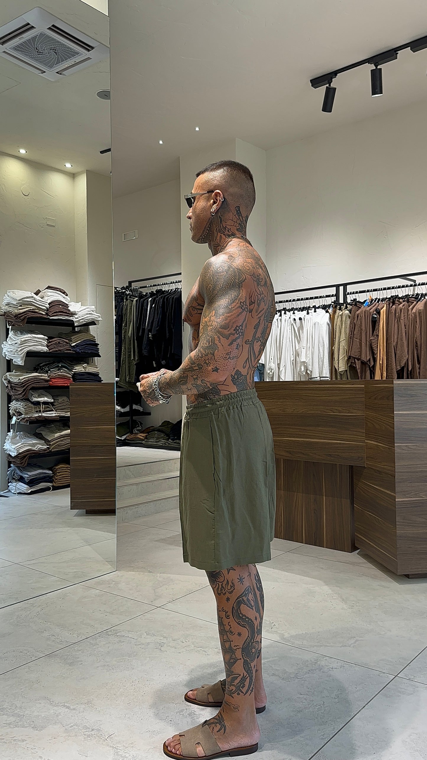 LINEN SHORTS LACCIO
