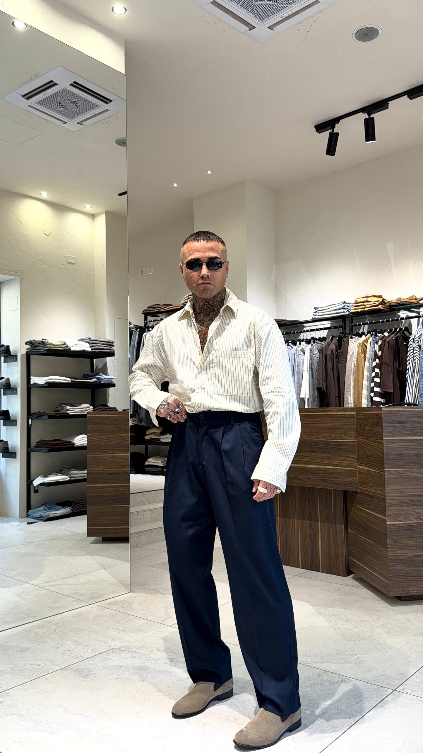 POPELINE SHIRT RIGHE 2