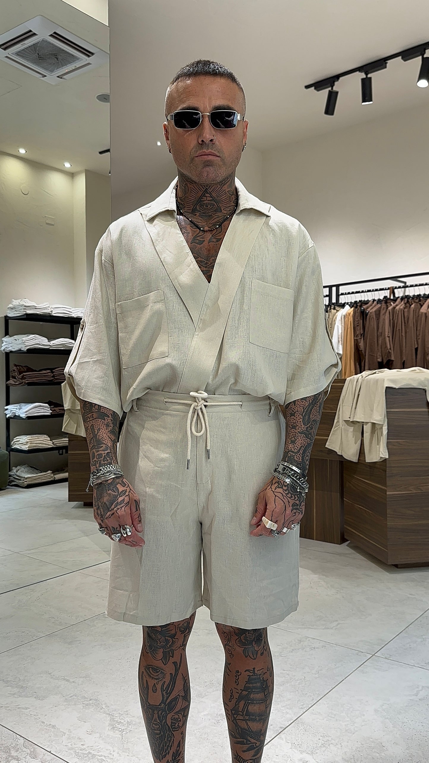 LINEN OVER SHIRT