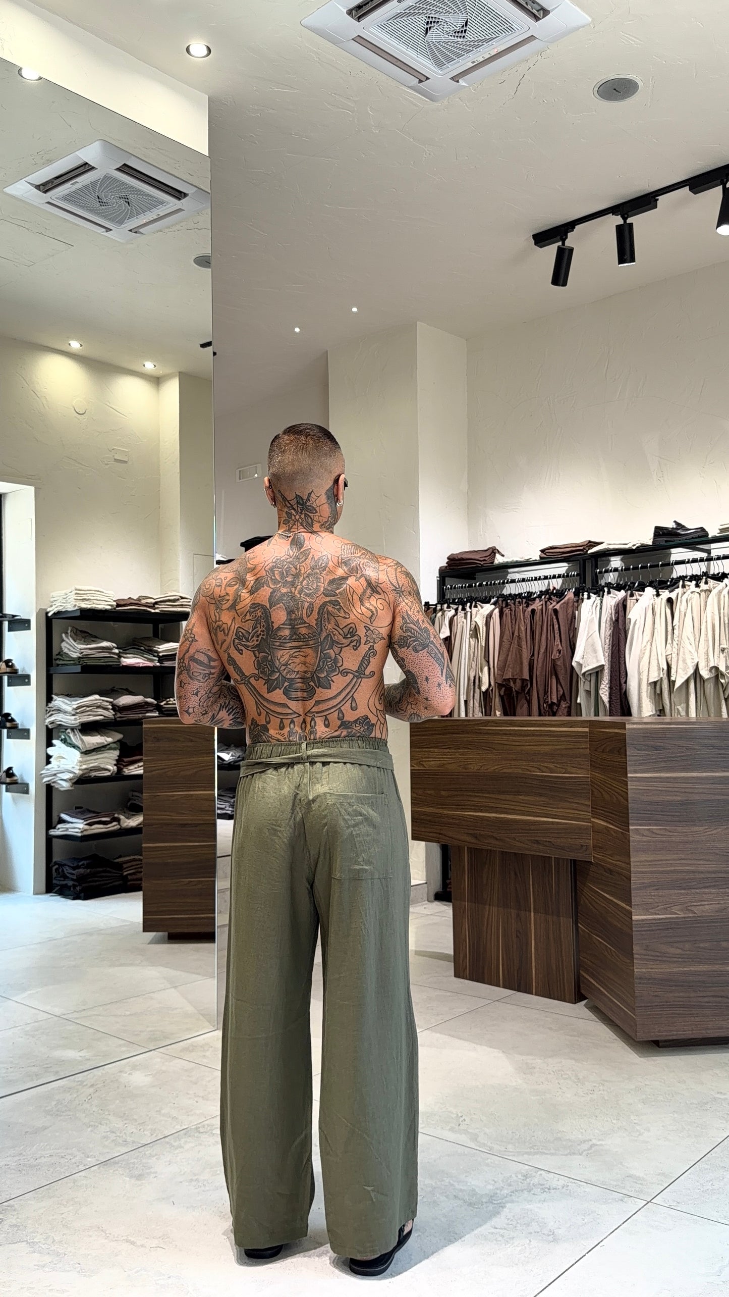 ETEREO LINEN PANTS