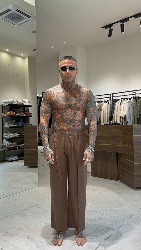 LINEN HOLLYWOOD PANTS