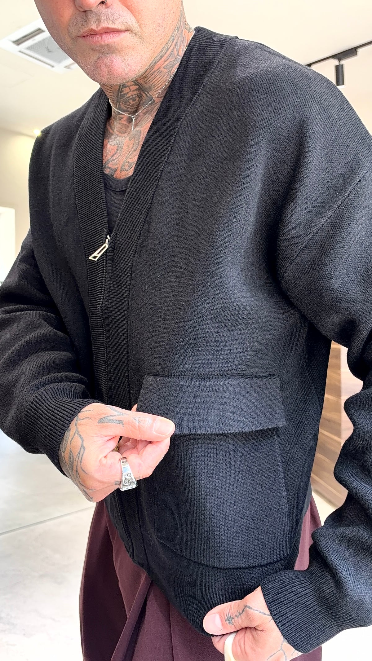 CARDIGAN CROP ZIP