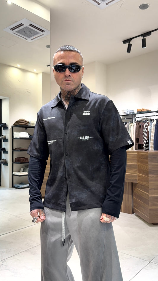 CAMICIA DOPPIAMANICA STAMPA