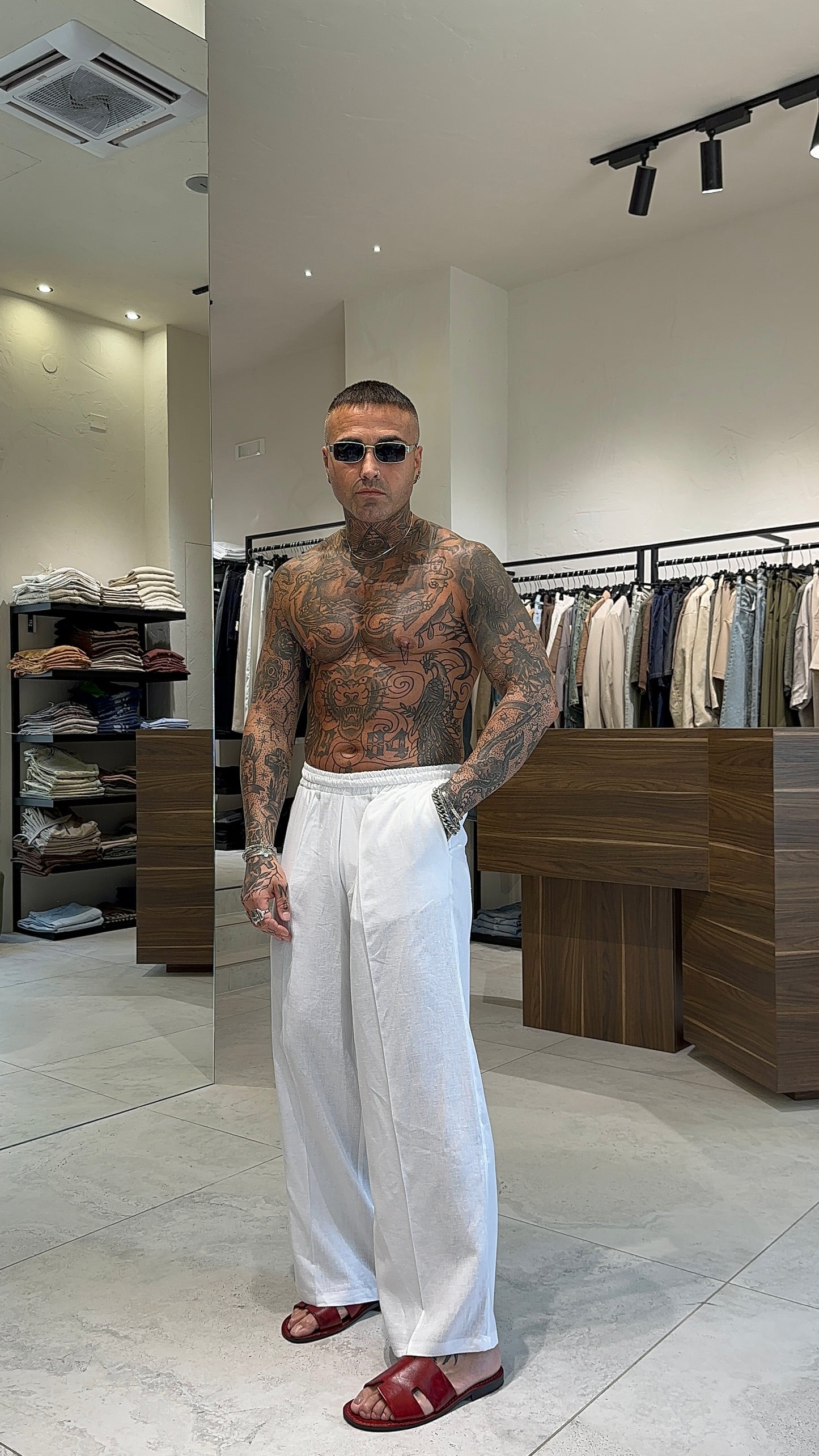 LINEN CHICAGO PANTS