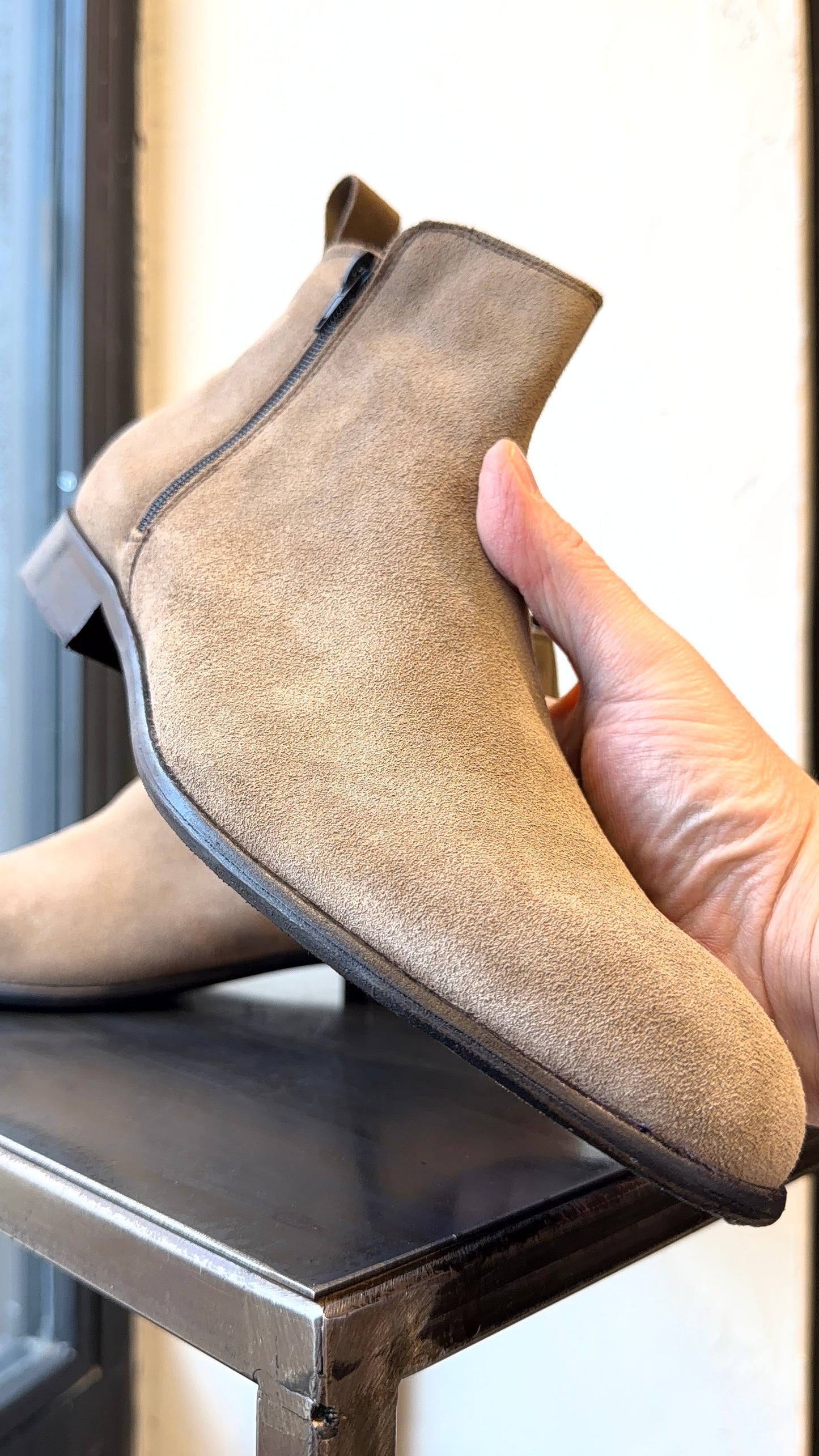 BOOT STIVALETTO CAMOSCIO ZIP