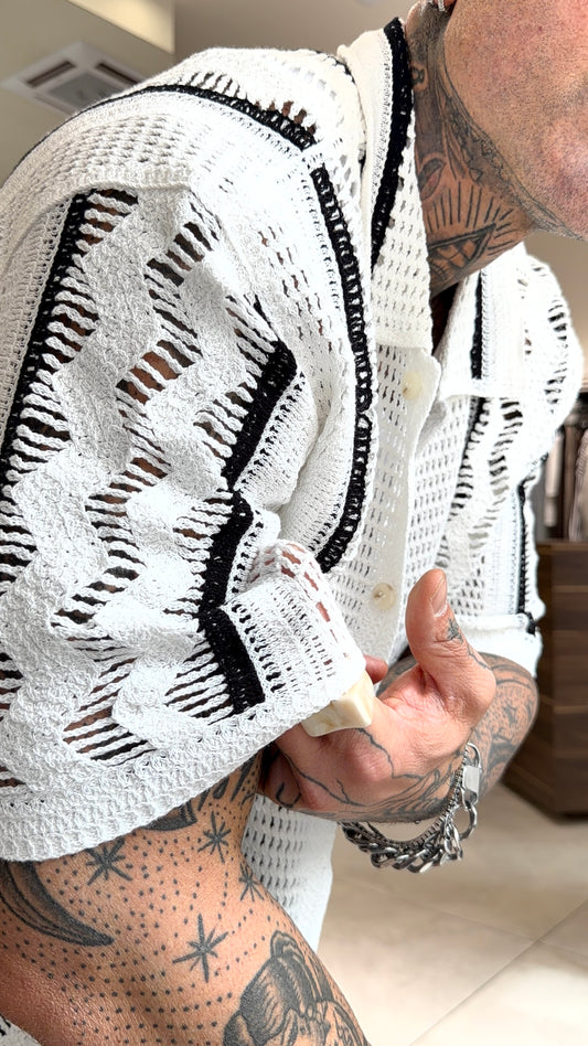 CAMICIA TRAFORATA RIGHE